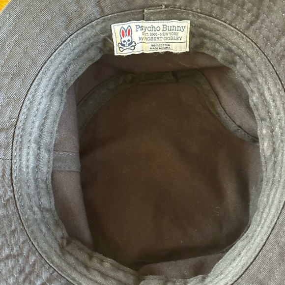 Psycho Bunny Black Bucket Hat With Gray Emblem EUC! - Picture 7 of 8
